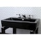 Kingston Brass Widespread Bathroom Faucet with Brass PopUp, Black Stainless SteelPolished Chrome NS4467AL - alternate 4